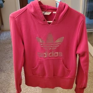 Adidas pink trifold hoodie size m